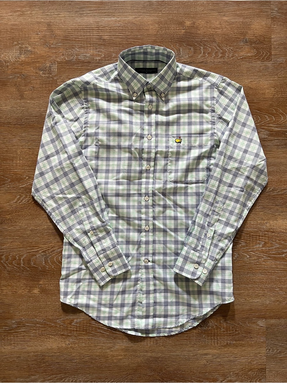 Masters Clubhouse Collection Plaid Golf Shirt | Italy | 100% Cotton | Size Small